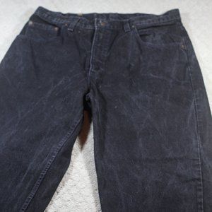 Vintage 90s Levi 560 Black Jeans / Red Tab / Loose Fit / Tapered Leg